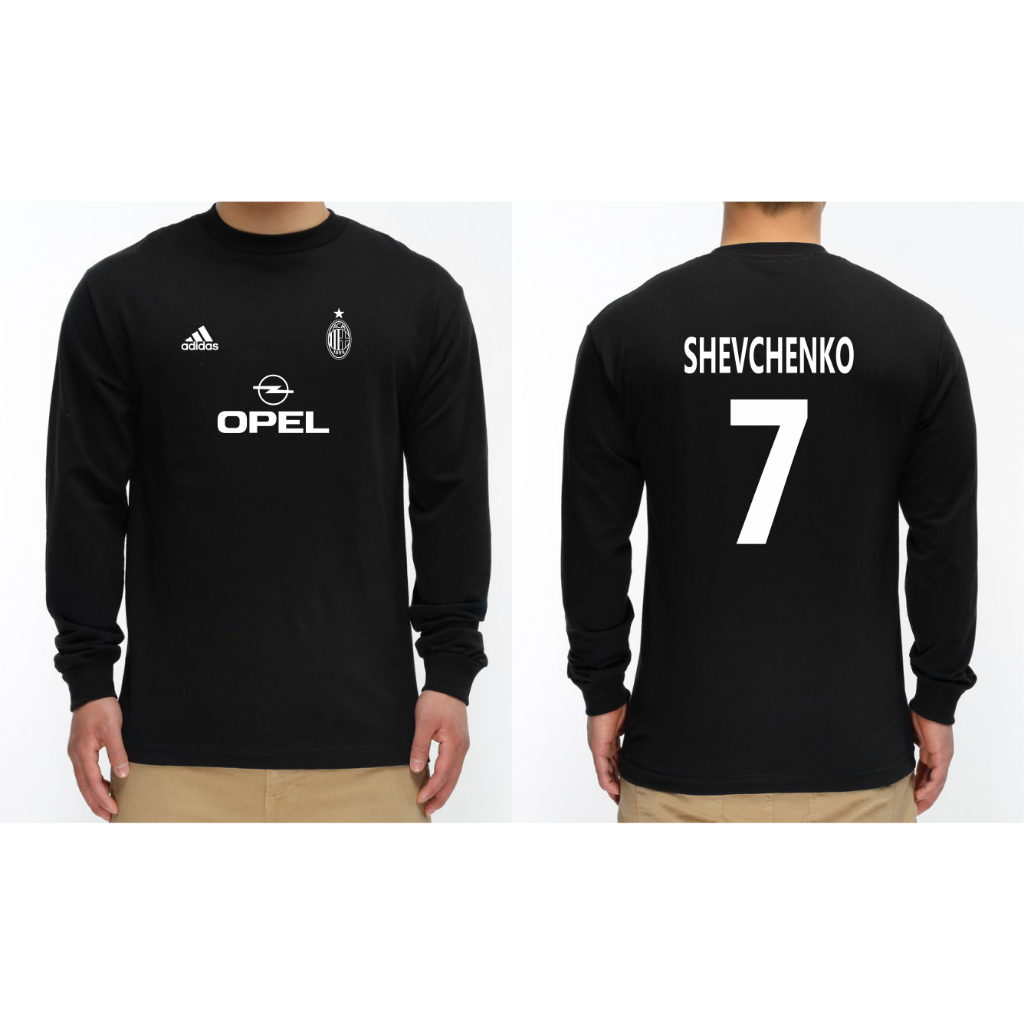 T-SHIRT KAOS AC MILAN SHEVCHENKO LENGAN PANJANG