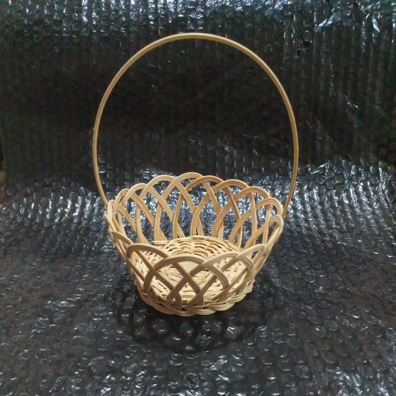 kiring rotan tangkai diameter 13 cm keranjang rotan kiring nomer 4