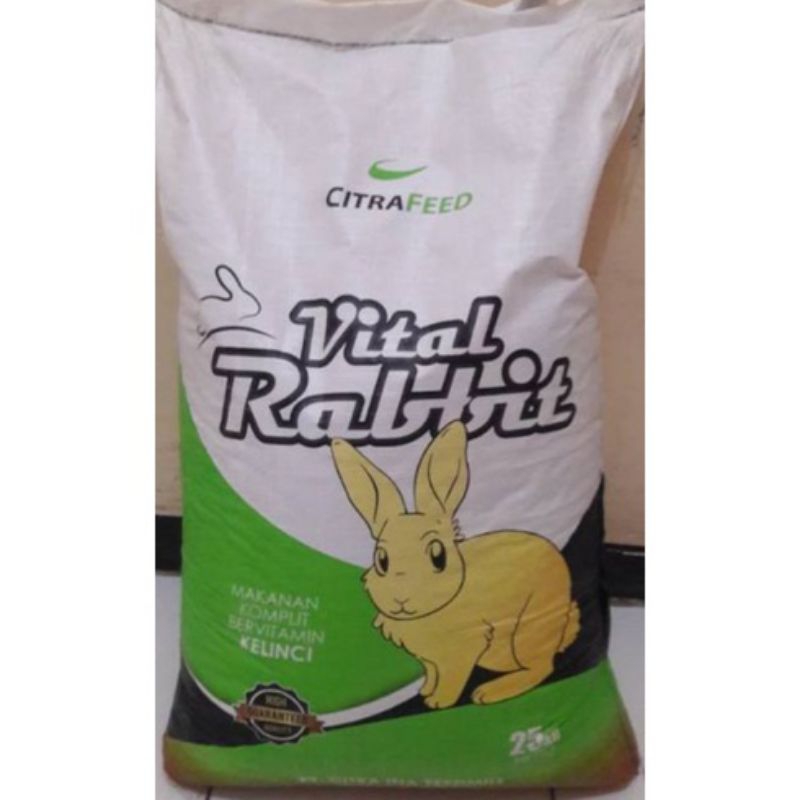 GPSS- Pelet Kelinci Vital Rabbit 25kg Makanan Kelinci Vital Rabbit Pelet Vital Rabbit Pakan Kelinci