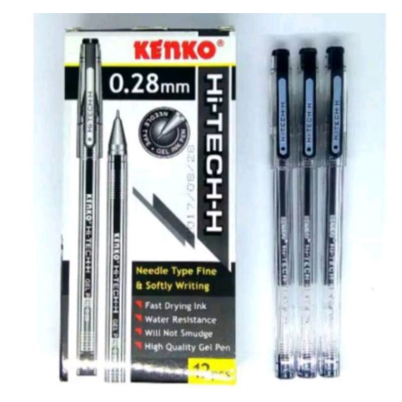 

bulpoint gel Hitech Kenko hitam 0,28mm 20 grm