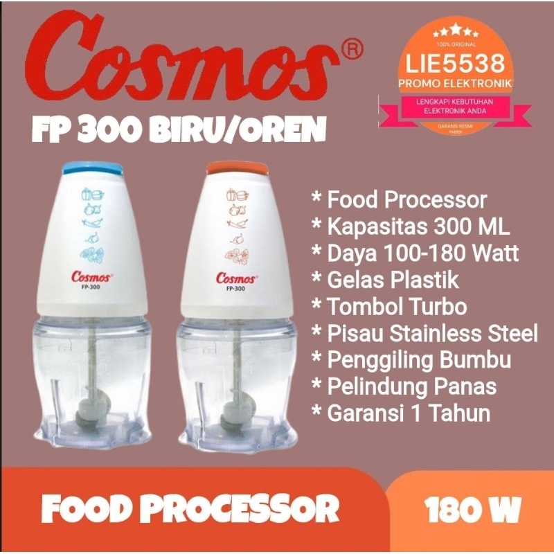 Blender Cosmos FP 300 / Cosmos FP300 / FP-300 / FP 300 Food Processor Blender Mini (GARANSI RESMI) 4