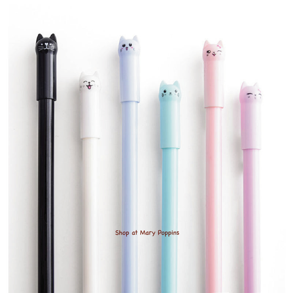 

Bolpoin Gel Pen Karakter Hewan Kucing / Pulpen Imut Lucu Warna-Warni