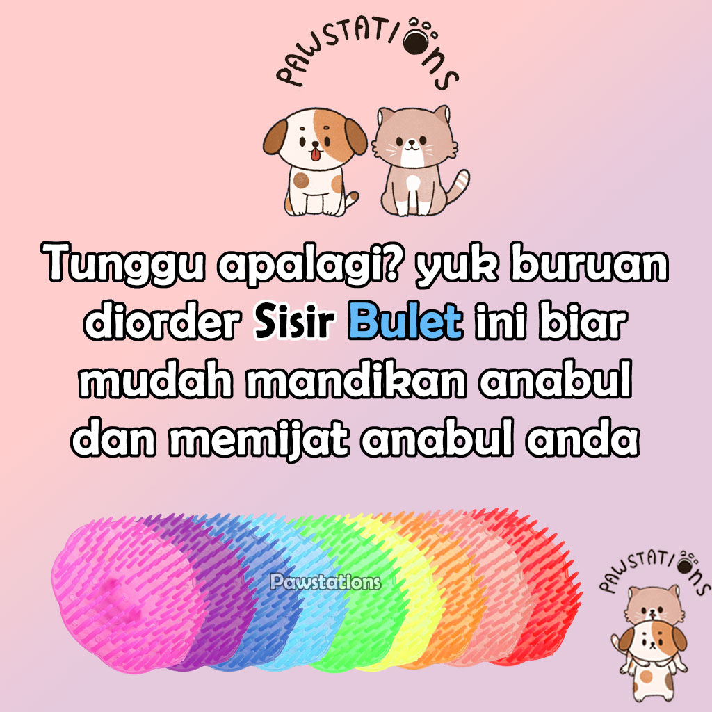 Sisir Pijat Mandi Kucing / Anjing Sikat Mandi Kucing / Anjing Sisir Bulat Lembut