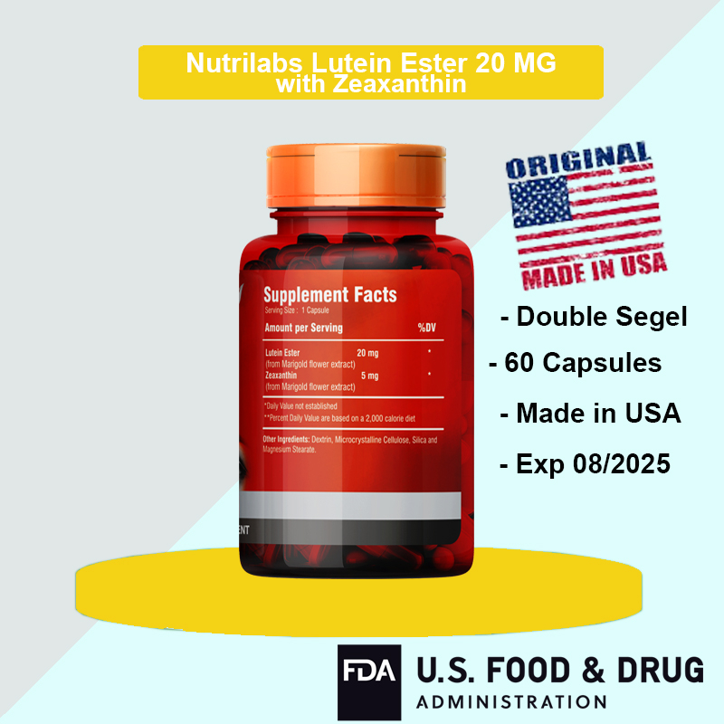 Lutein Ester 20 mg isi 60 Capsule with Zeaxanthin Nutrilabs not Puritan Blackmores