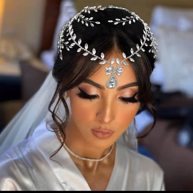 Bandana Mahkota 【303】Bunga Cantik Aksen Pita untuk Aksesoris Rambut