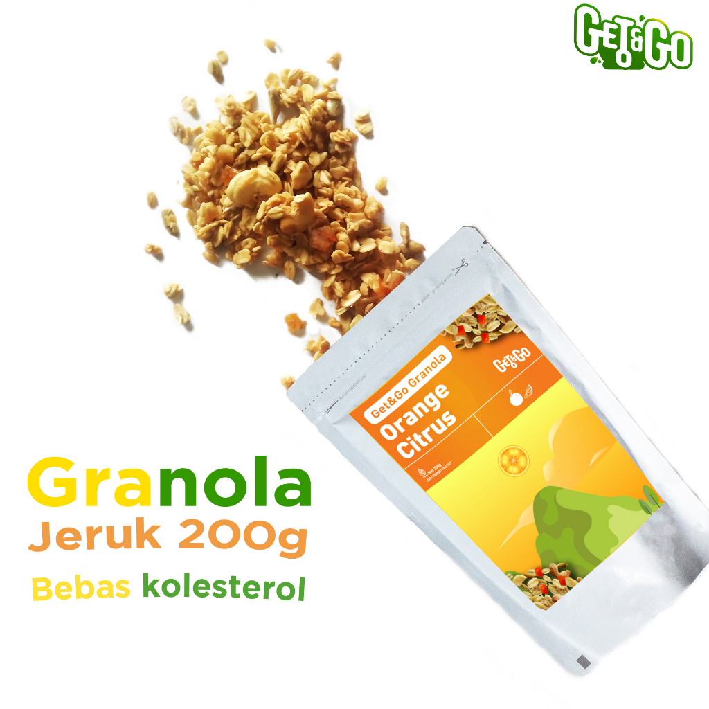 

Get and Go Granola jeruk orange citrus 200 g - granola 200 gr sereal granola cereal