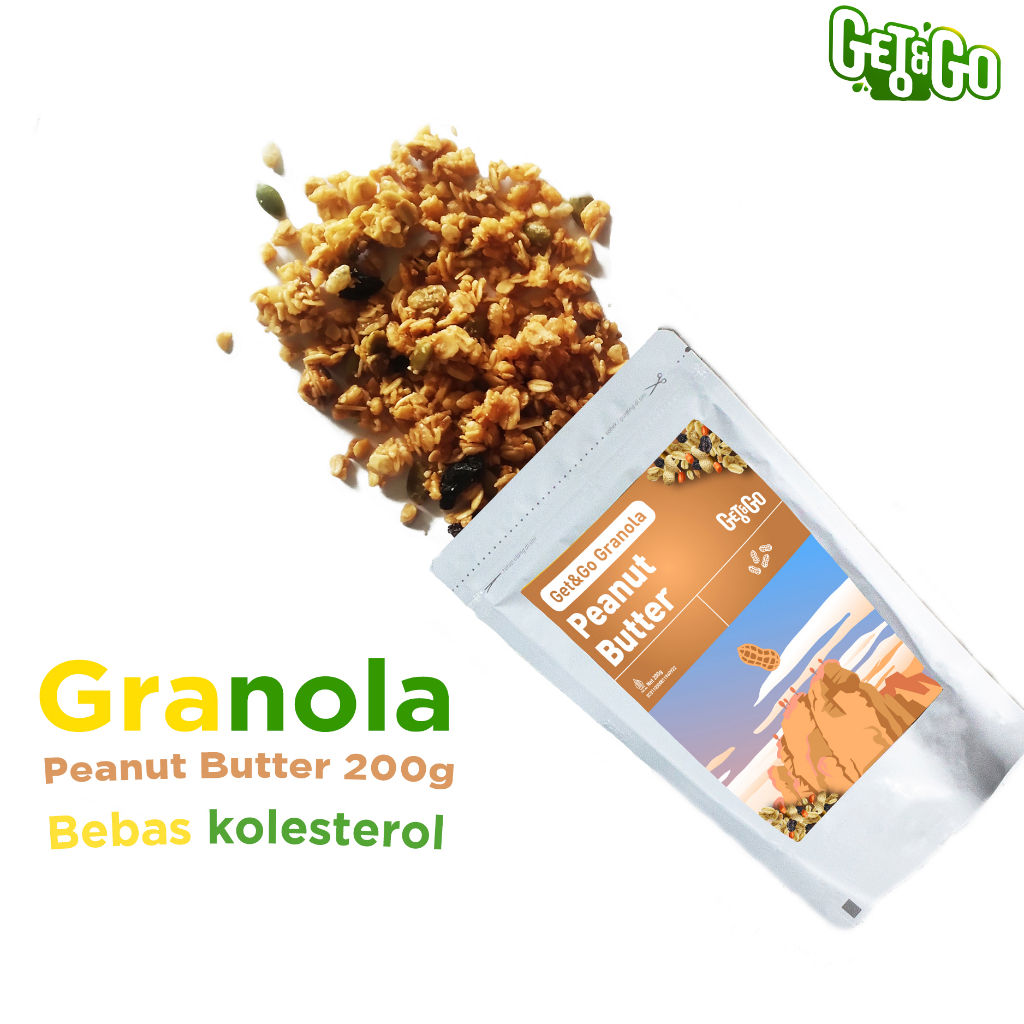 

Get and Go granola peanut butter 200 g - sereal granola cereal healthy snack