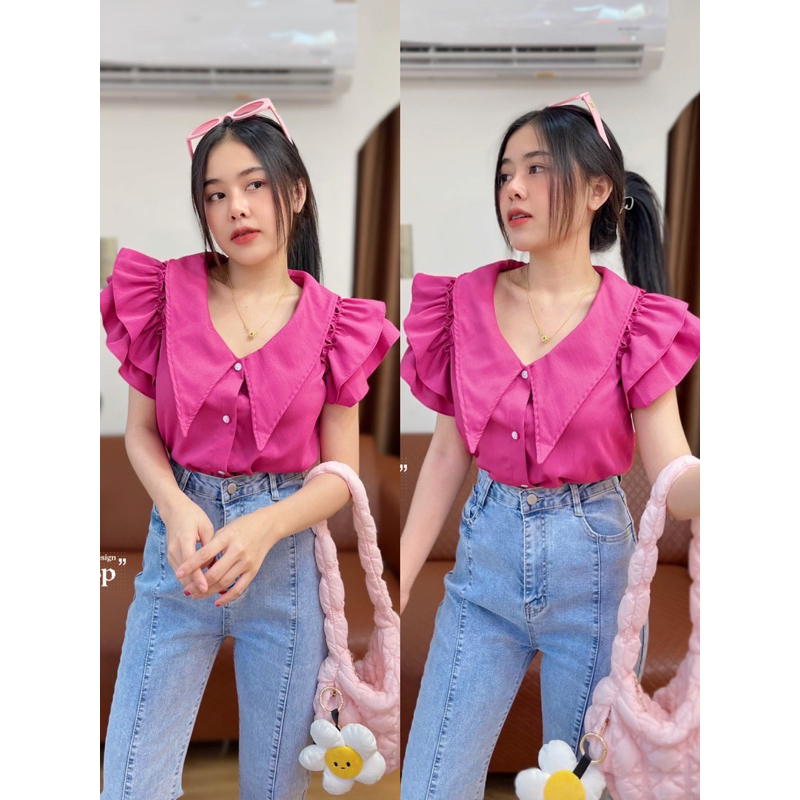 ATASAN FANTASY SHOP LENGAN RUFFLE IMPORT BANGKOK CODE F 21