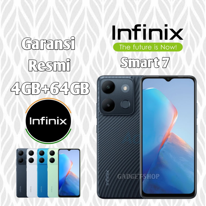 INFINIX Smart 7 4/64 Garansi resmi infinix 1 Tahun (NEW)