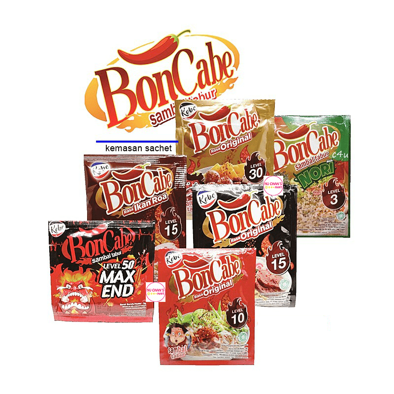 

KOBE BonCabe Bon Cabe Sambal Tabur Sachet 1 renteng Boss mpasi