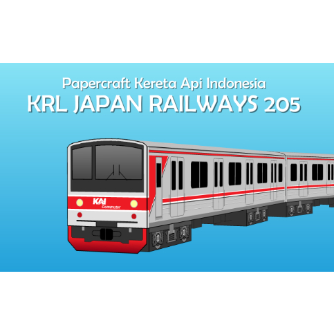 Paper Craft Kereta KRL JR 205