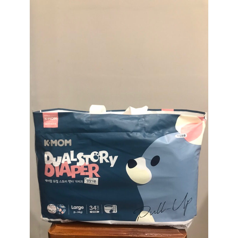 MOTHER-K K-MOM DUAL STORY DIAPER-POPOK CELANA L 34’s