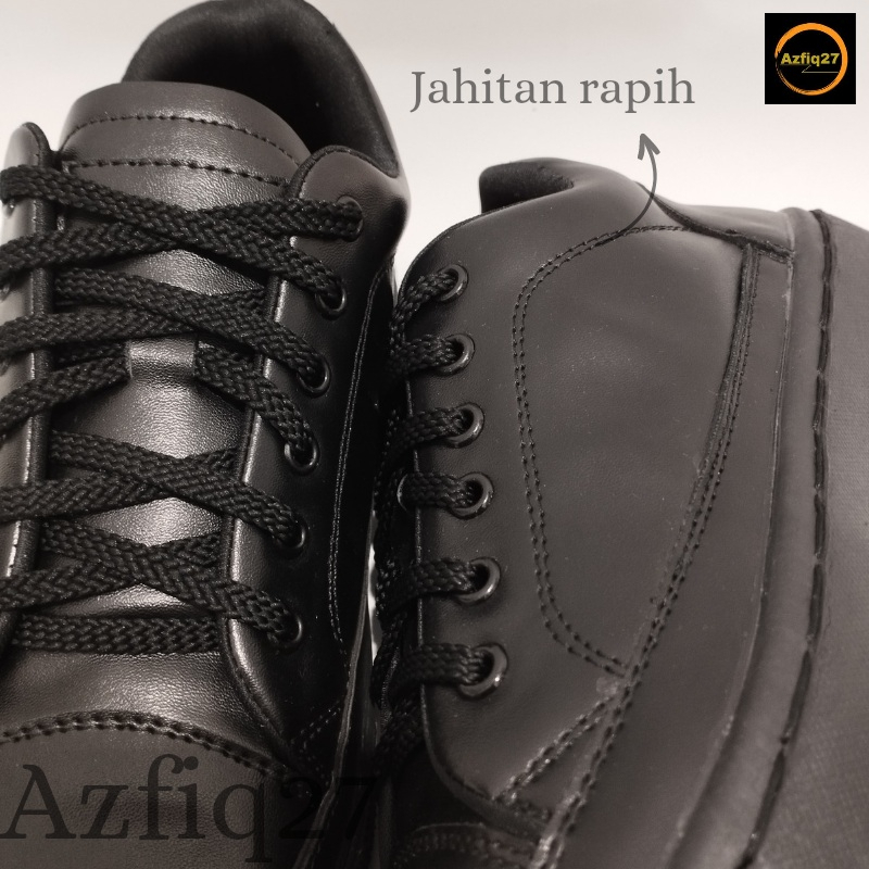 Sepatu Pria Wanita SNEAKERS Terbaru Full Black Terbaru Azfiq27 #8