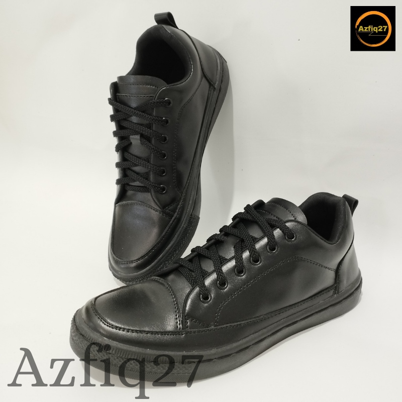 Sepatu Pria Wanita SNEAKERS Terbaru Full Black Azfiq27 #8 Model Terbaru