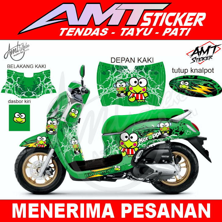 Stiker Decal Full Body Motor Scoopy - Bisa Custom/Request
