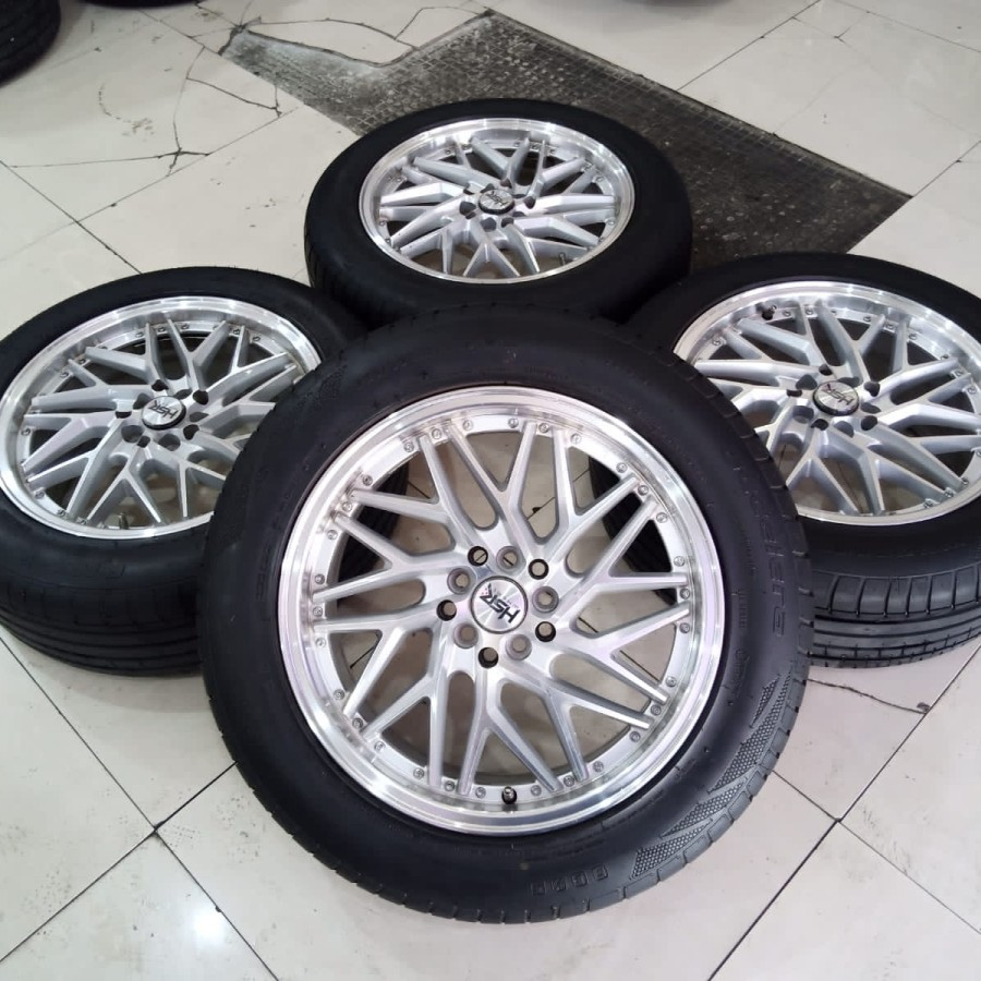 Velg Mobil Bekas SEPULU HSR R17X7,5 Lubang 5 ET42 BAN 225 55 R17