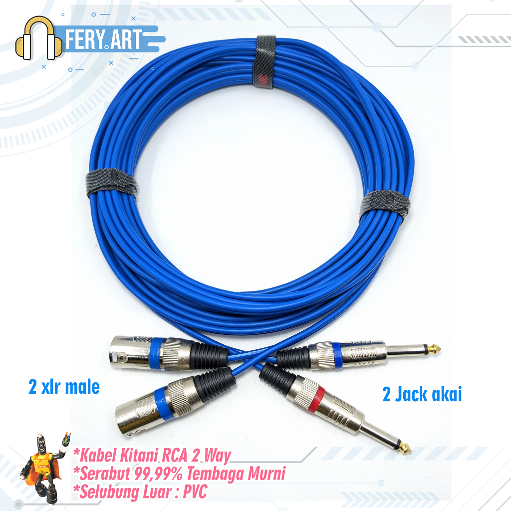 Kabel Jack Akai Ke Xlr Male 1 Set