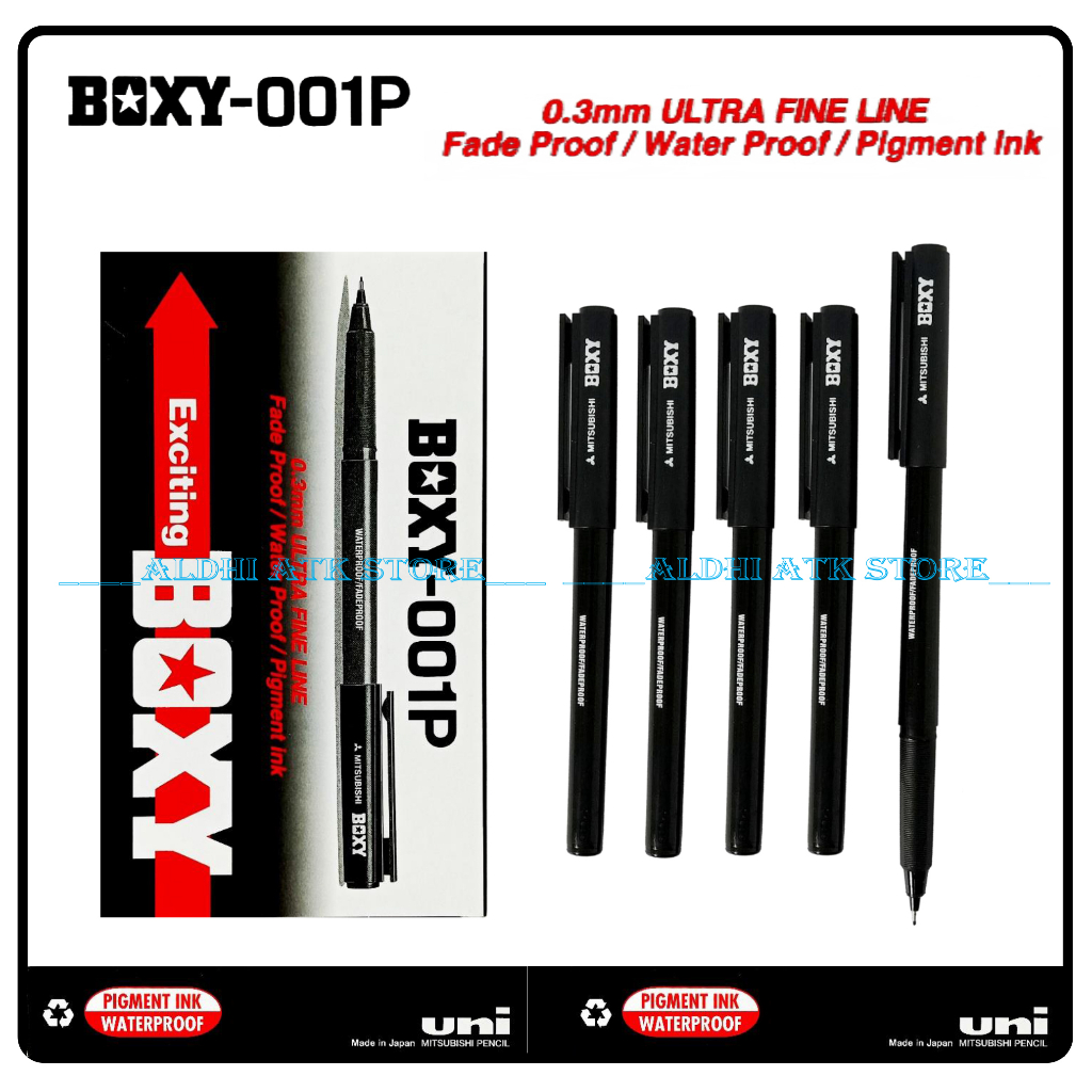

Pulpen Boxy 001P 0,3 mm Pen Boxy Waterproof