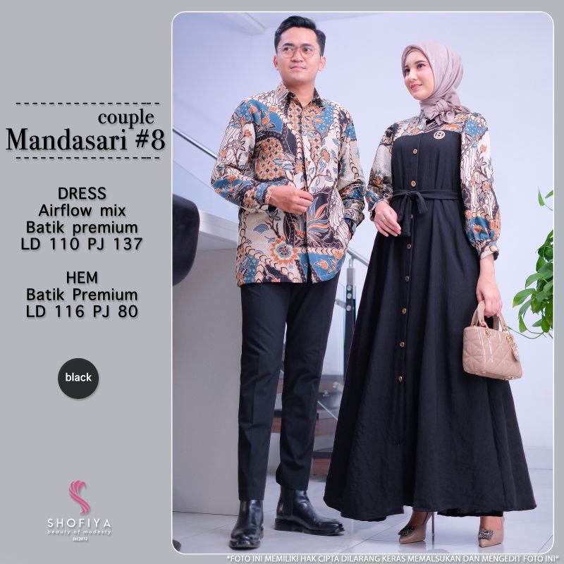 GAMIS COUPLE BATIK JUMBO LD110 - MANDASARI COUPLE SHOFIYA