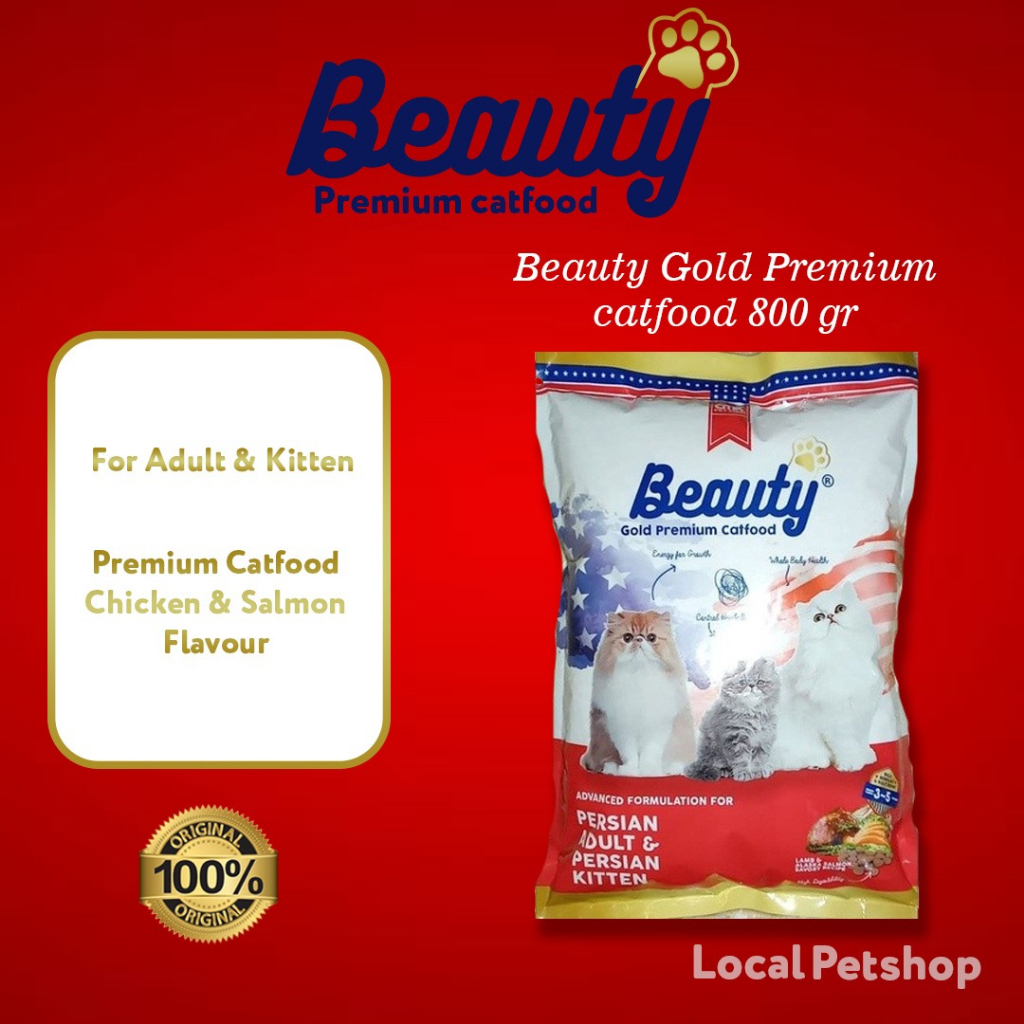 Beauty Gold Persian Adult &amp; Kitten 750gr PREMIUM Makanan Kucing Termurah