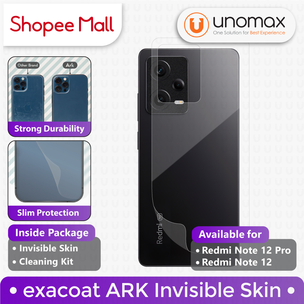 Skin Xiaomi Redmi Note 12 / Note 12  Pro 5G Ark by Exacoat Back Protector / Garskin