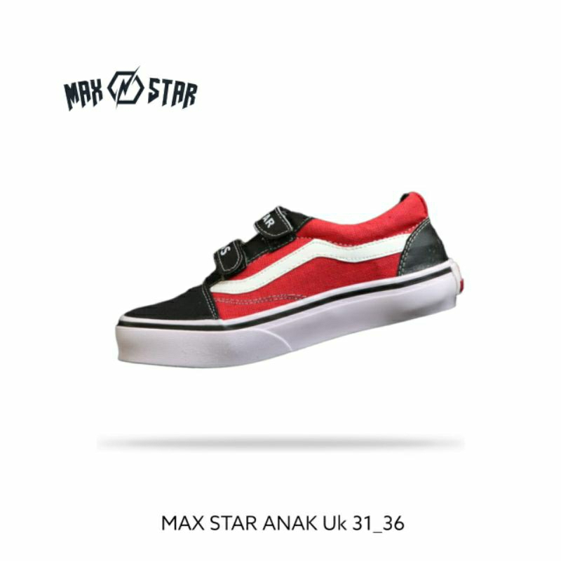 Max star sepatu sneakers casual anak laki laki size 31-36 trendy