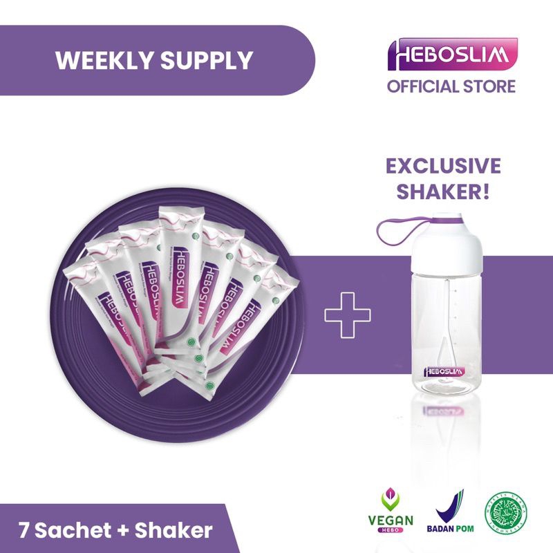 

Heboslim Vegan Fiber Drink Diet & Detox Antioksidan Weeks Supply with