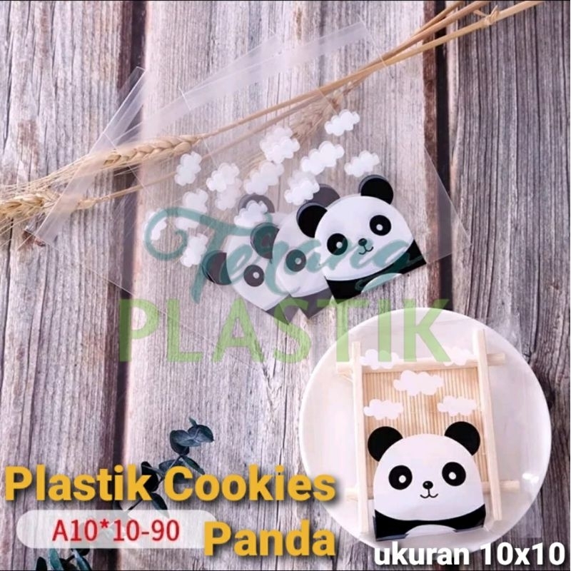 Plastik cookies uk 10 x 10 motif Panda