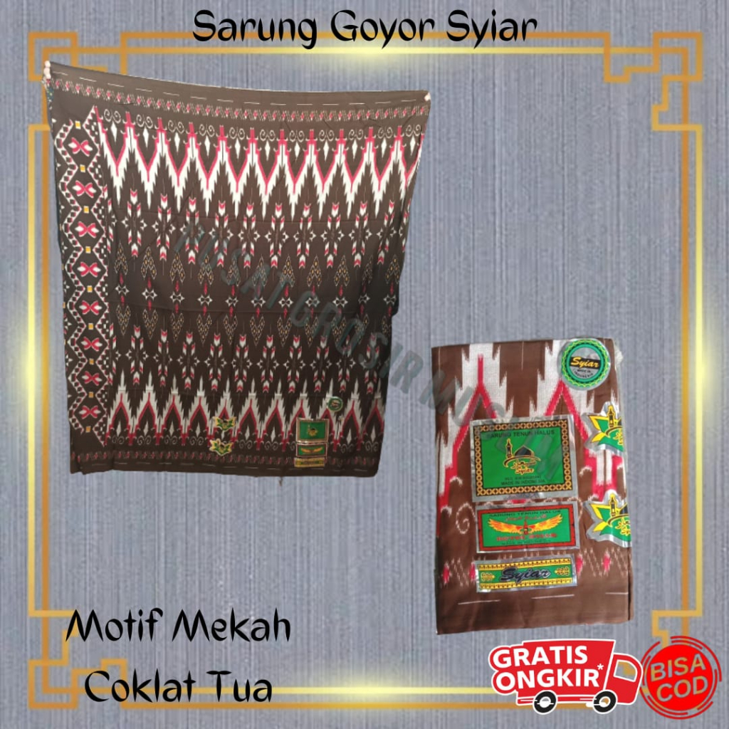 Promo Sarung Goyor Syiar Printing Sarung Goyor Botol Syiar Semi Tenun Motif Mekah