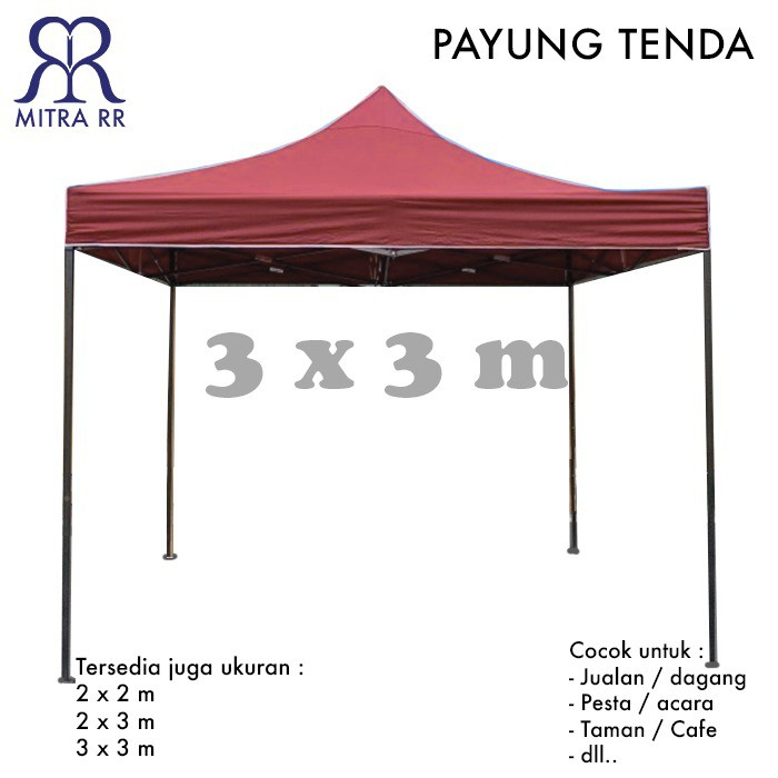 Tenda Lipat 3x3 - Tenda Acara Event Outdoor Dagang Bazaar - Tenda Kotak Premium (15KG)