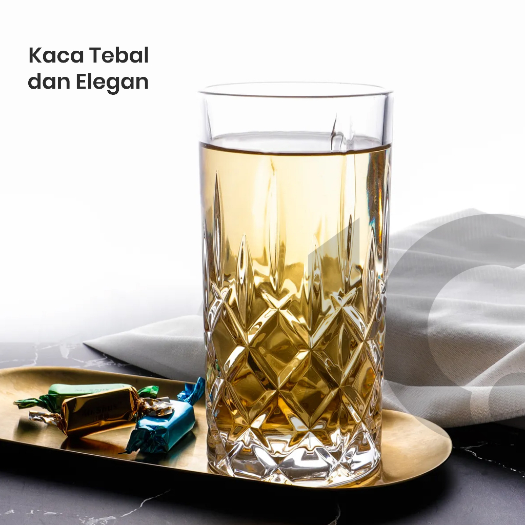 GELAS KACA TEH KOPI MINUMAN WHISKEY OLD FASHIONED