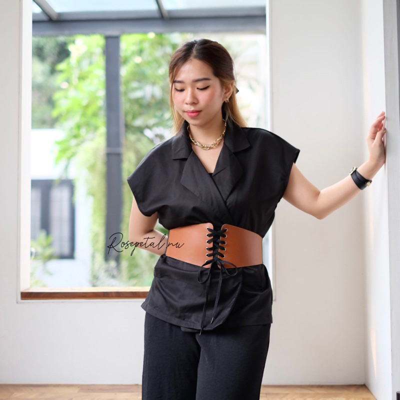 obi belt rubber / ikat pinggang obi / obi belt tali / belt korean