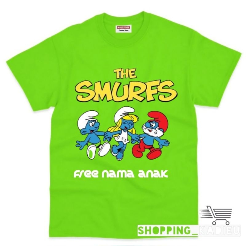 BAJU ANAK KAOS ANAK THE SMURFS