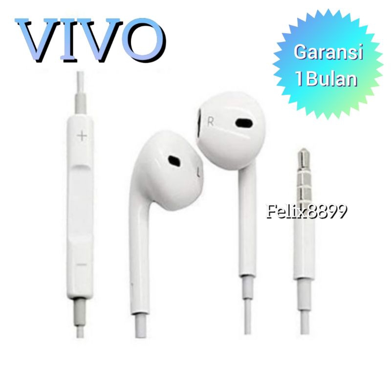 Headset Headset Earphone Vivo Original