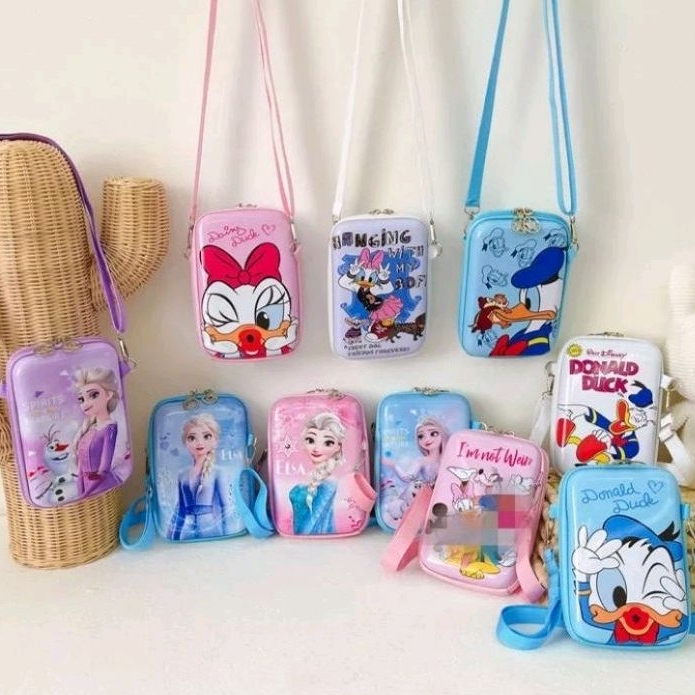 Tas Selempang Anak Karakter bentuk koper kecil