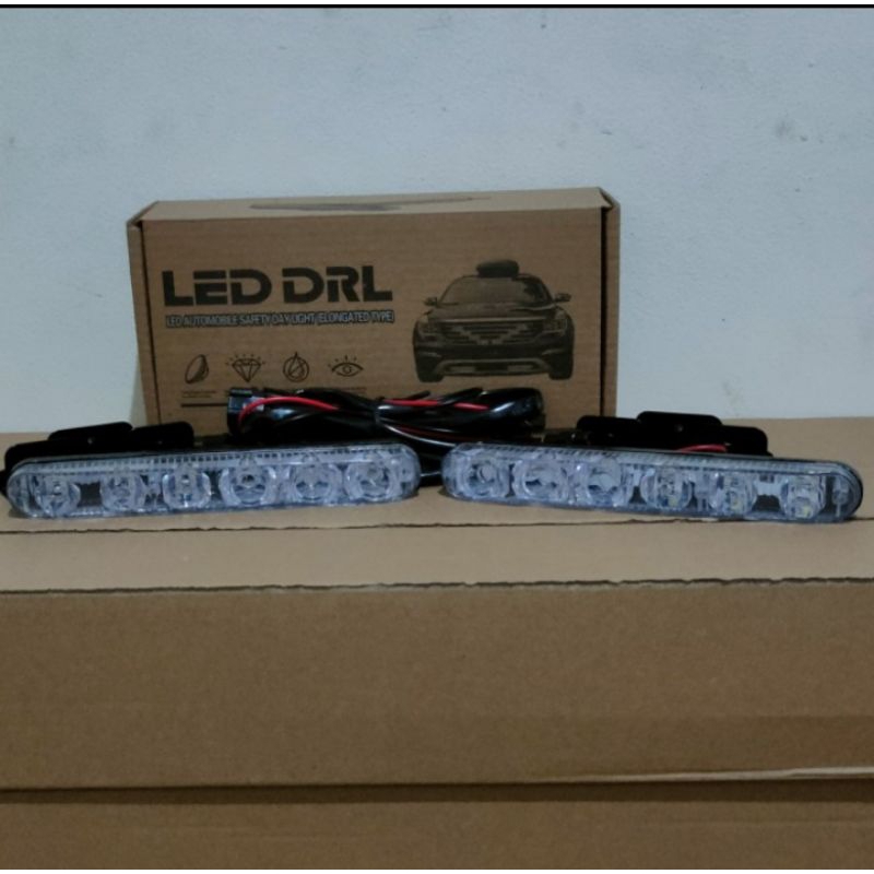 Lampu DRL LED Variasi Mobil Toyota Fortuner 6 Mata