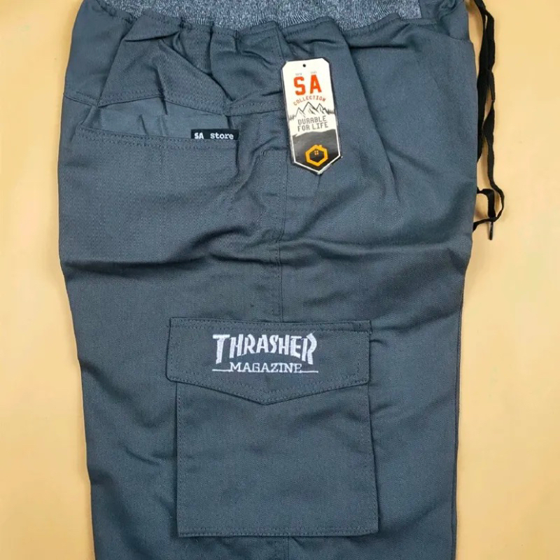 Celana Pendek Jumbo Kargo Murah Pinggang Karet Bahan Katun Twill By Mall Indonesia