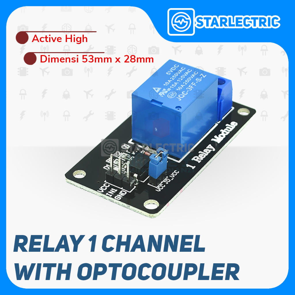 Relay 1 Channel 5V With OptoCoupler Active High Trigger