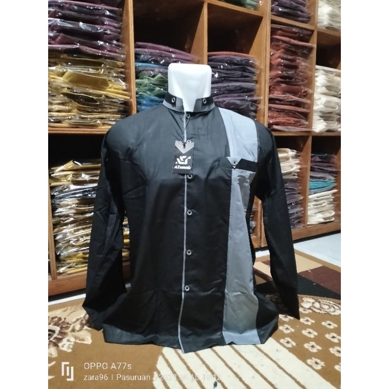 Baju muslim Koko Atsawab motif madani