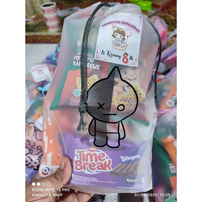 BEST SELLER Snack lebih banyak Paket Ulang Tahun Anak/Paket Ultah Murah Meriah/Snack Ulang Tahun Murah/Paket Ultah Tempat Pensil kotak makan, Snack plus Susu Paket Ulang Tahun Anak Kemasan Tas Serut Waterproof,Souvernir Ulang Tahun,minimal order 10 pcs ya