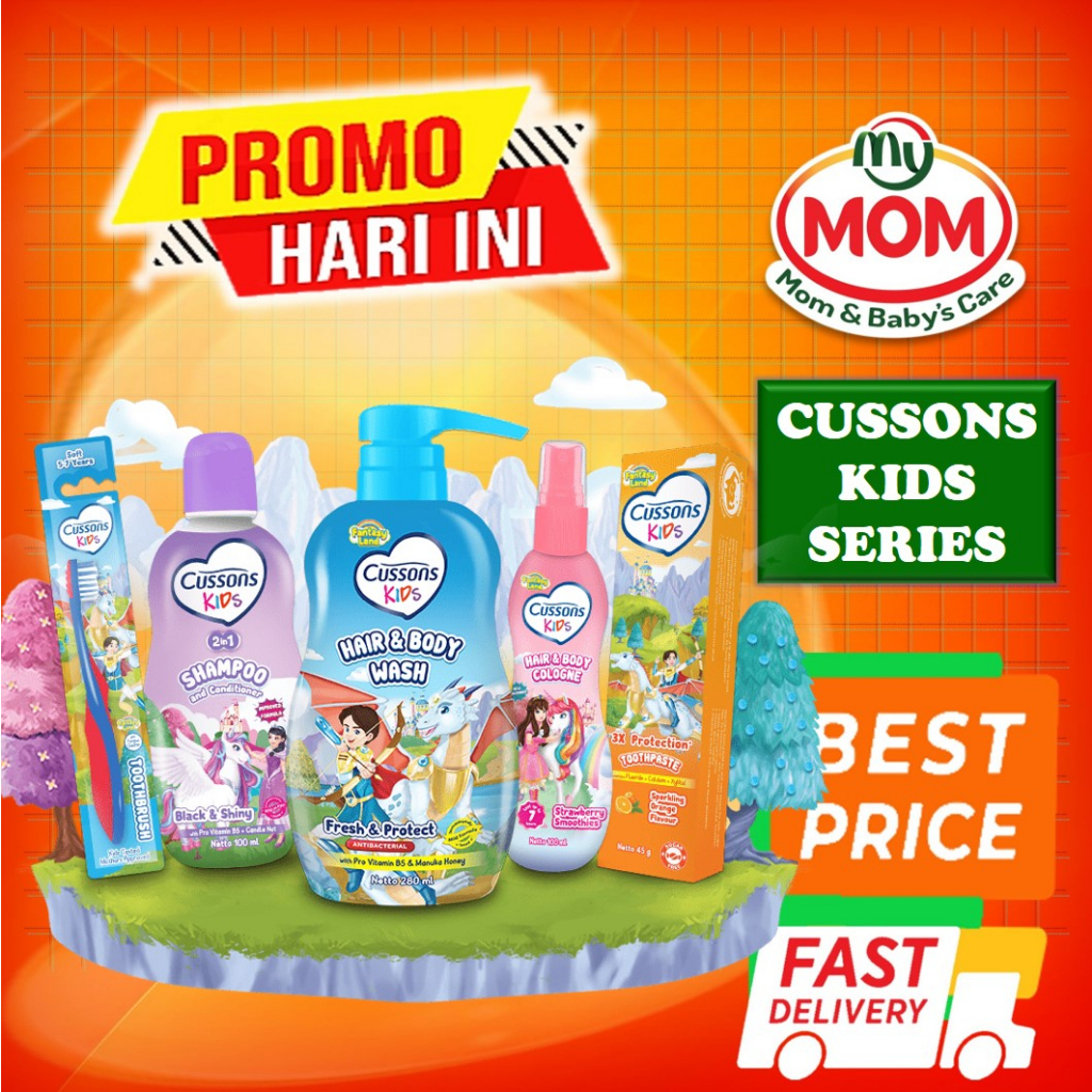 [BPOM] Cussons Kids Shampoo 90ml &amp; 180ml / Cussons Shampo Anak 180 ml &amp; 90 ml / MY MOM