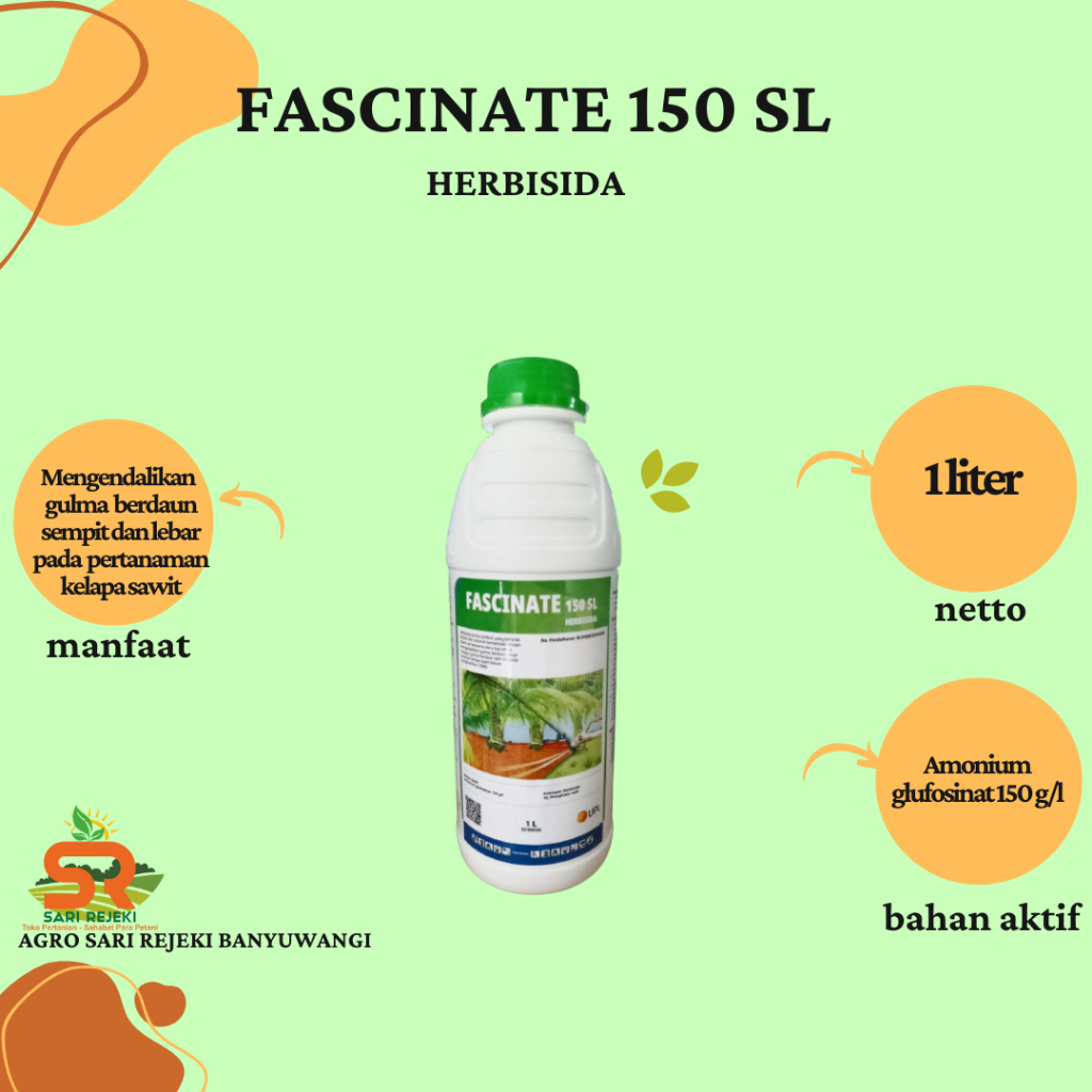 FASCINATE 150SL 1LT HERBISIDA RUMPUT MEMBANDEL DAUN LEBAR DAN SEMPIT