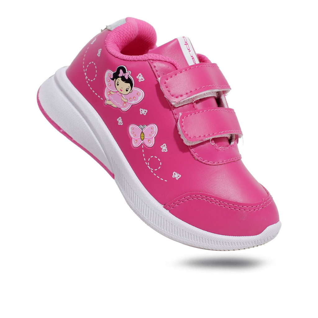 Sepatu anak perempuan original cewek paud dan sd kecil branded Ando Lilyfly Lily flower kwalitas perekat 25-32