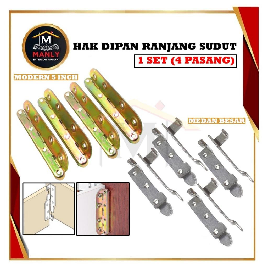 Hak Ranjang Sudut / Bracket Medan Bed Fitting Engsel / Hak DIpan Cantol