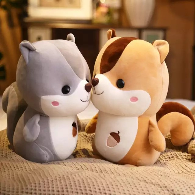 Boneka Tupai lucu Hadiah Untuk Anak - Anak / Mainan mewah Model Duduk