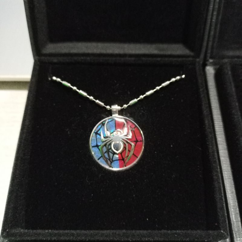 Kalung Kesehatan MGI MARVEL SPIDERMAN Untuk Kesehatan Pria Wanita Anak Anak Pendant Batu Germanium K