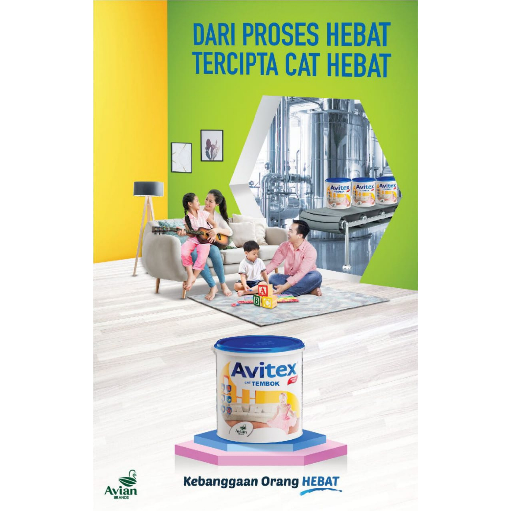 Cat AVITEX 1KG cat Tembok dan Plafon - 896 M White