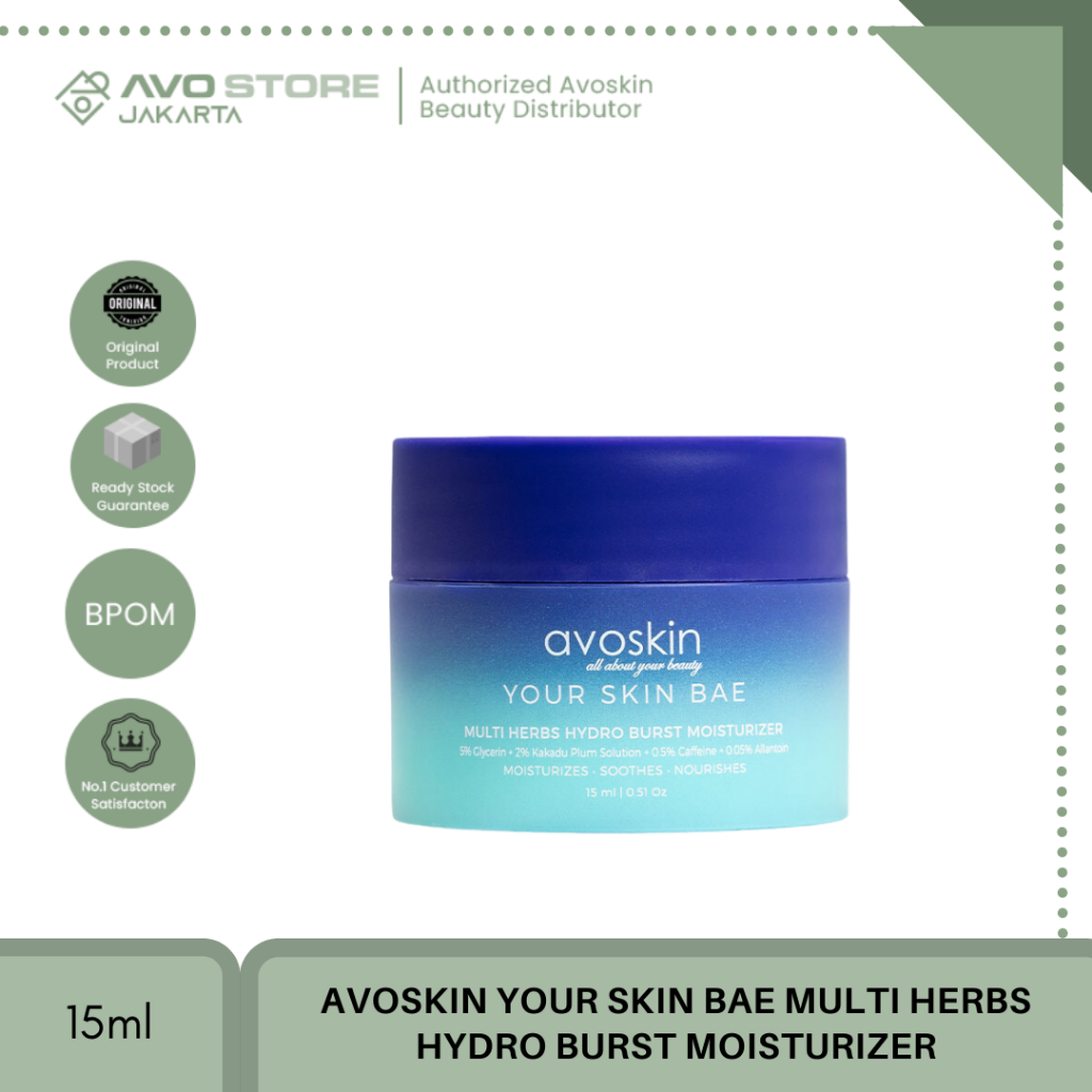 Moisturizer Avoskin Your Skin Bae Multi Herbs 15ml-With Cooling Effect