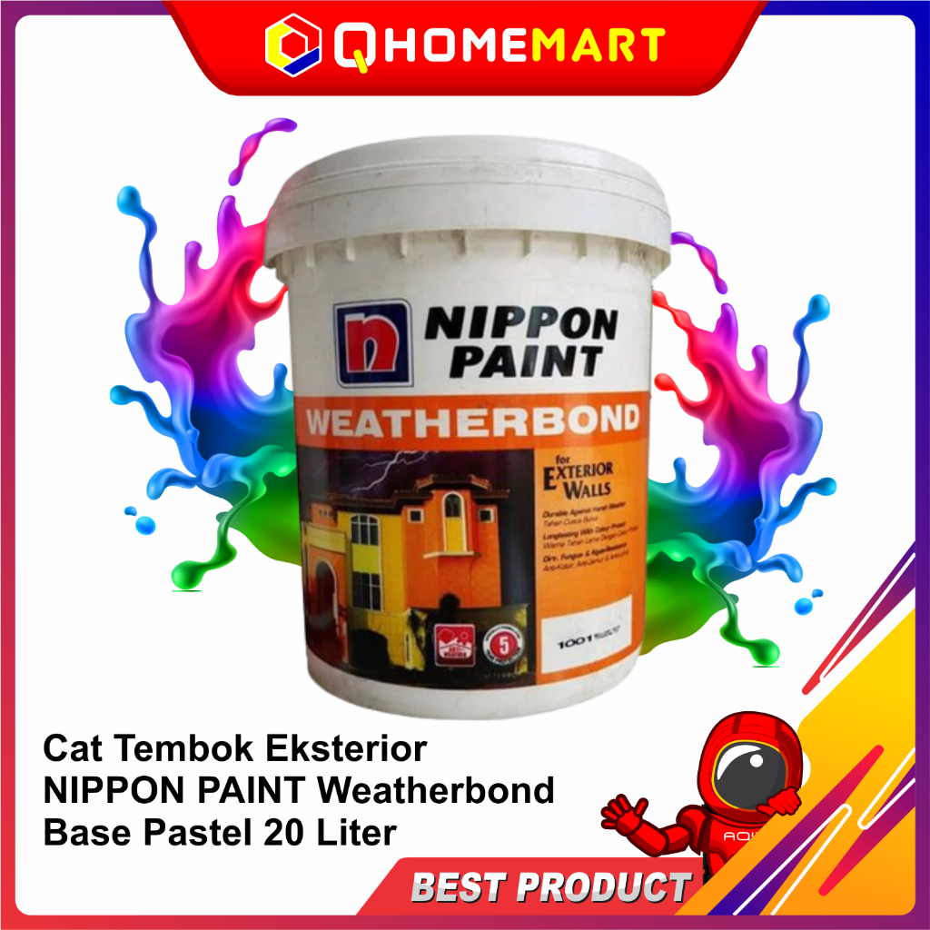 Cat Tembok Eksterior NIPPON PAINT Weatherbond Base Pastel 20 Liter