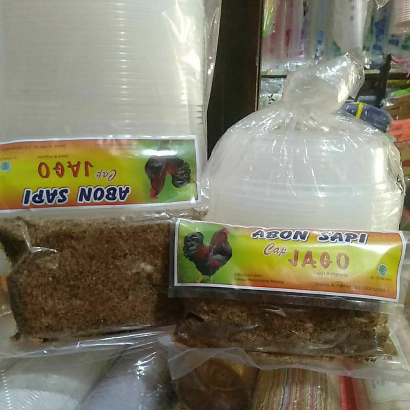 

abon sapi cap jago 250g | abon biasa cap jago kemasan kecil